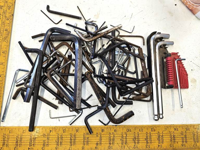 Tub of Mixed Allen Keys Imperial and Metric