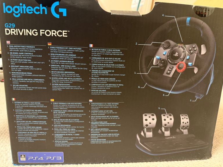 Logitech G29 Driving Force Steering Wheel and Pedals