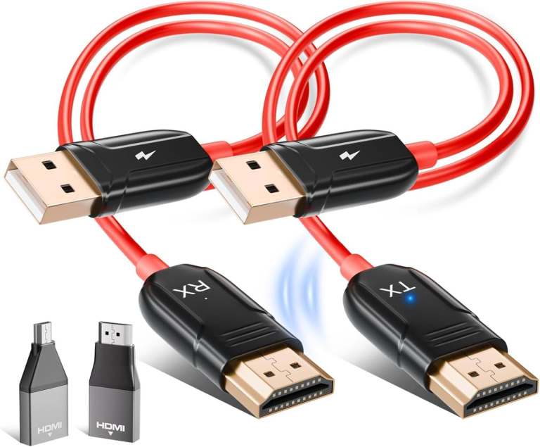 LXJADAP Wireless HDMI Transmitter and Receiver, 5GHz Wireless HDMI ...