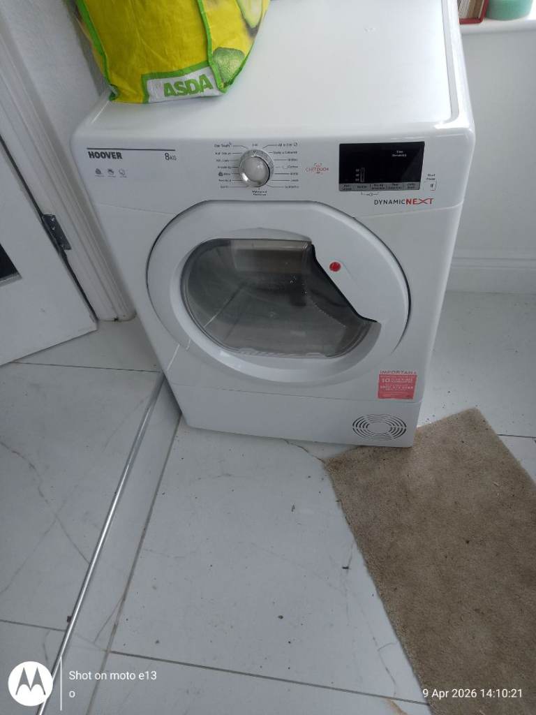 Hoover Dynamic Next Tumble Dryer – White, Good Condition