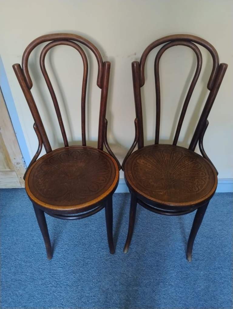 Pair of Vintage Bentwood Chairs – Good Condition