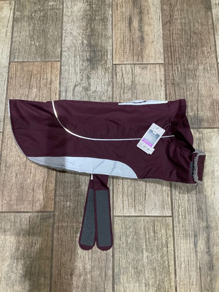 New Pets at Home Reflective Dog Coat with tag attached