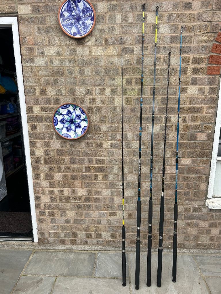 5 Sea Fishing Boat Rods 