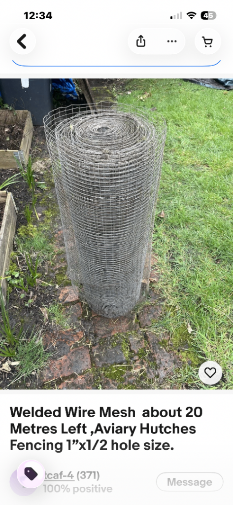 Galvanised Welded Wire Mesh Fence Aviary Rabbit Hutch Chicken Run Coop Pet