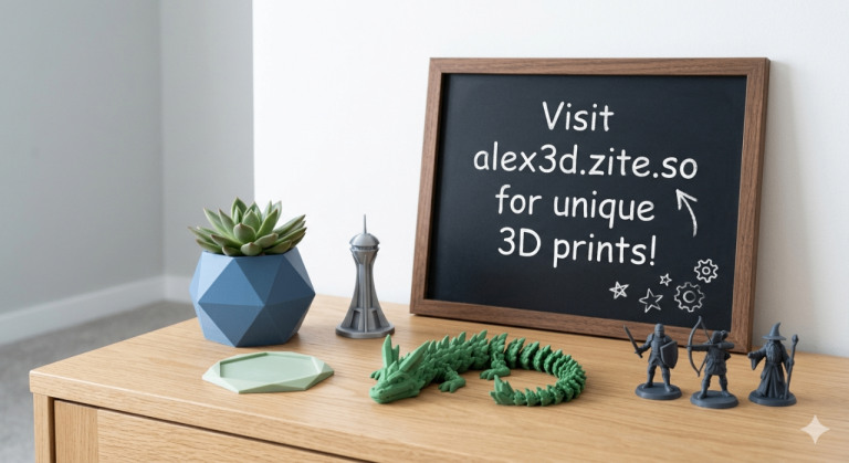 High-Quality 3D Prints & Custom Models – Visit Alex3D!