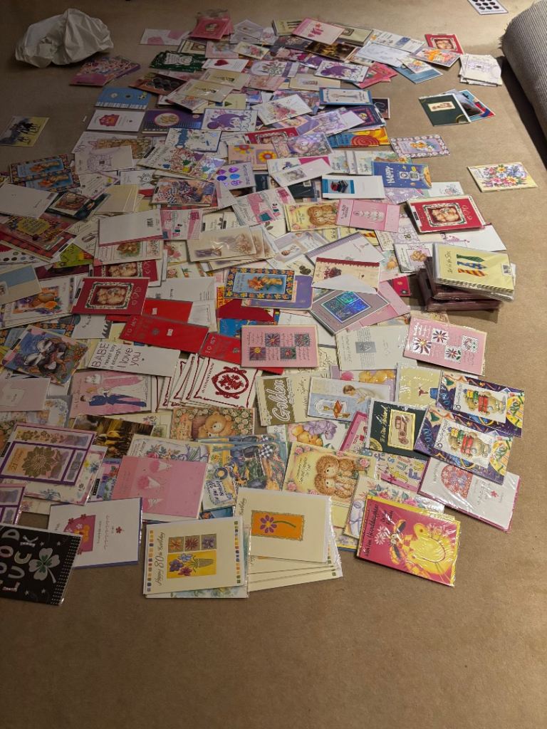 450 Sealed Birthday and Greeting Cards 