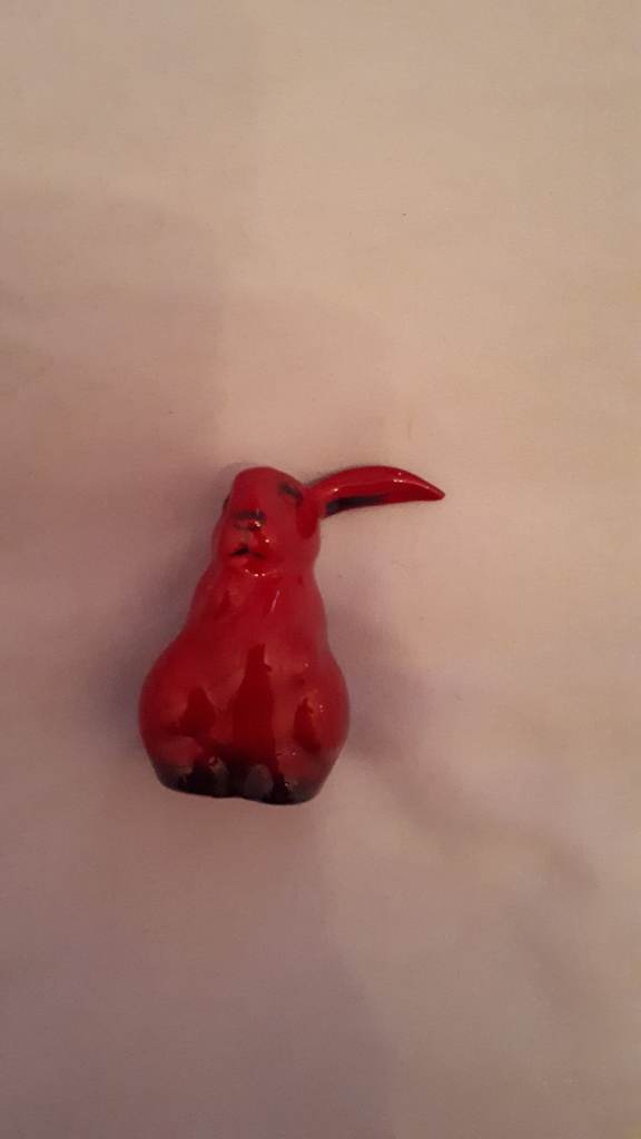 Royal Doulton Vintage Flambe Lop Ear Bunny Figure 