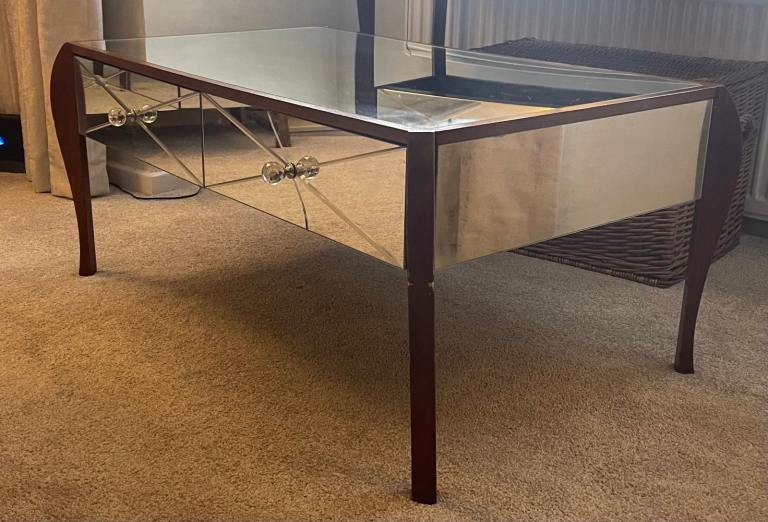 Laura Ashley mirrored coffee table 