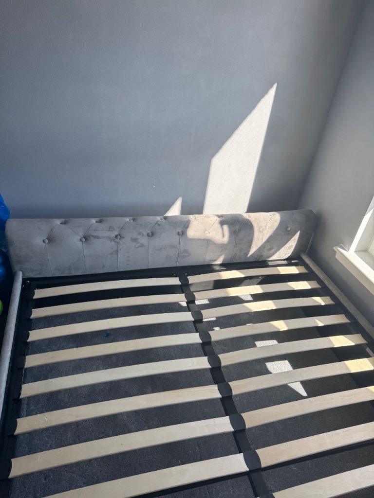 King size crushed velvet bed frame
