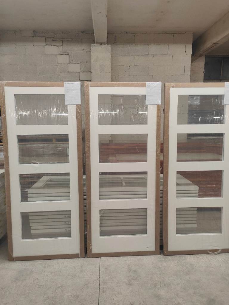FD30 SHAKER GLAZED FIREDOORS White Primed 30x78/ 33x78