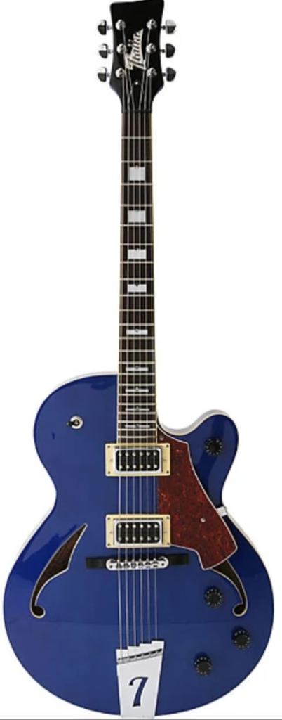 Italia Torino Semi-Hollow Guitar in Blue 