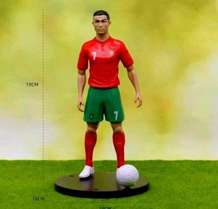 Cristiano Ronaldo Football Figure - New, 19cm Tall