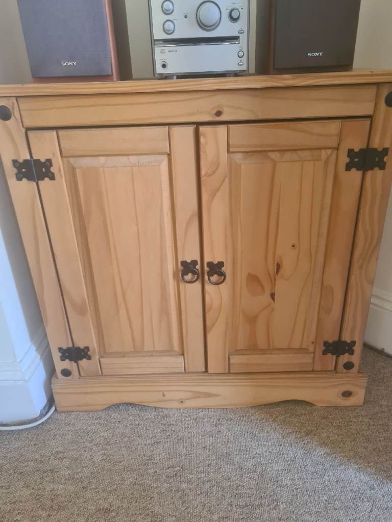 Pine Cabinet with Shelves – Good Condition