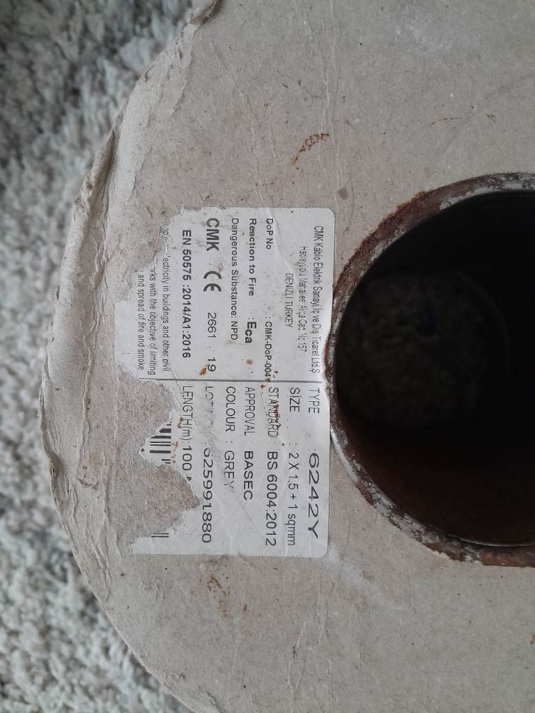 100m drum of 1.5 twin and earth 