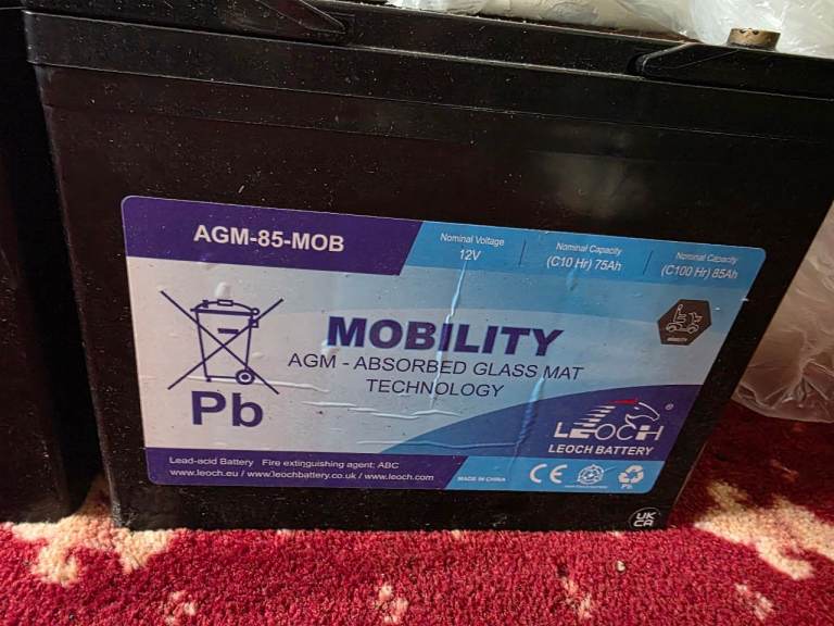 85 (c100)  amp mobility scooter batteries purchased November 2025