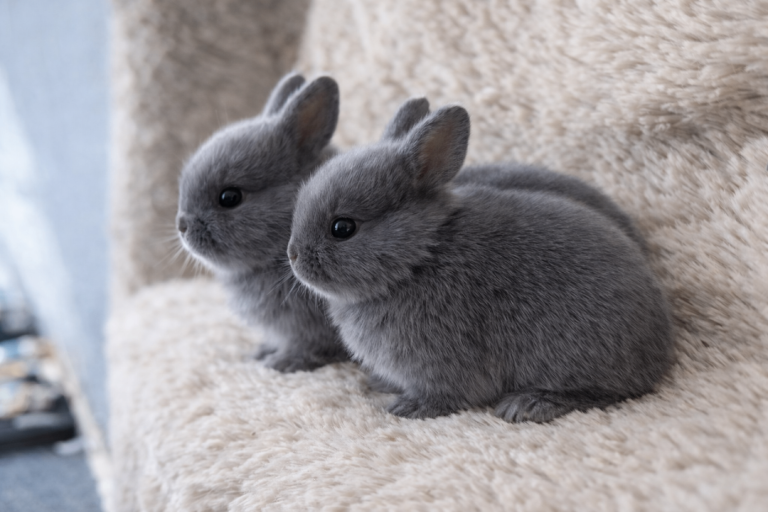2 baby English mini lops