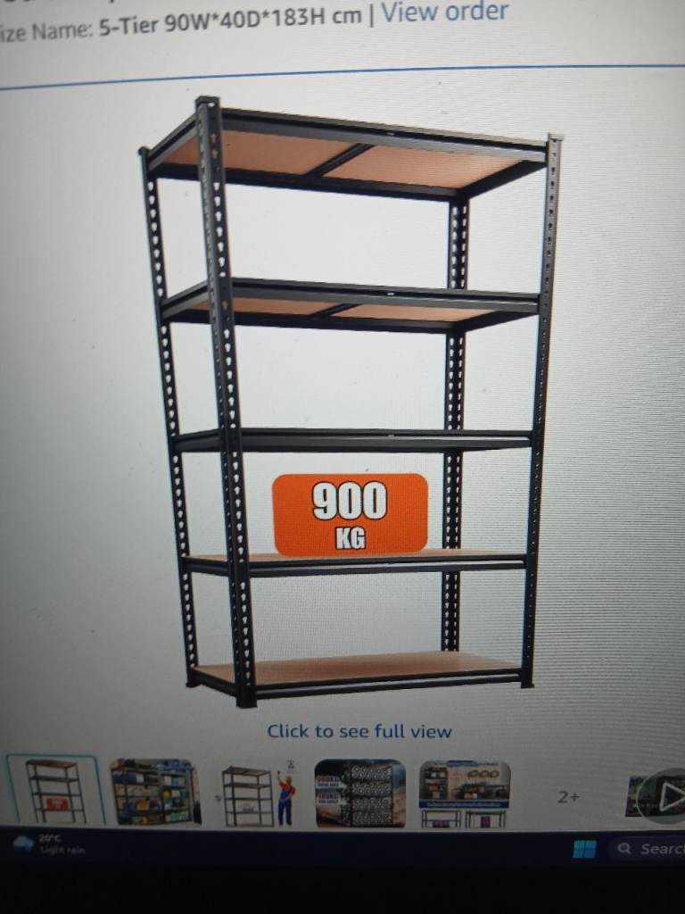 5 Tier Heavy-duty Storage System 90W 40D 182H CM