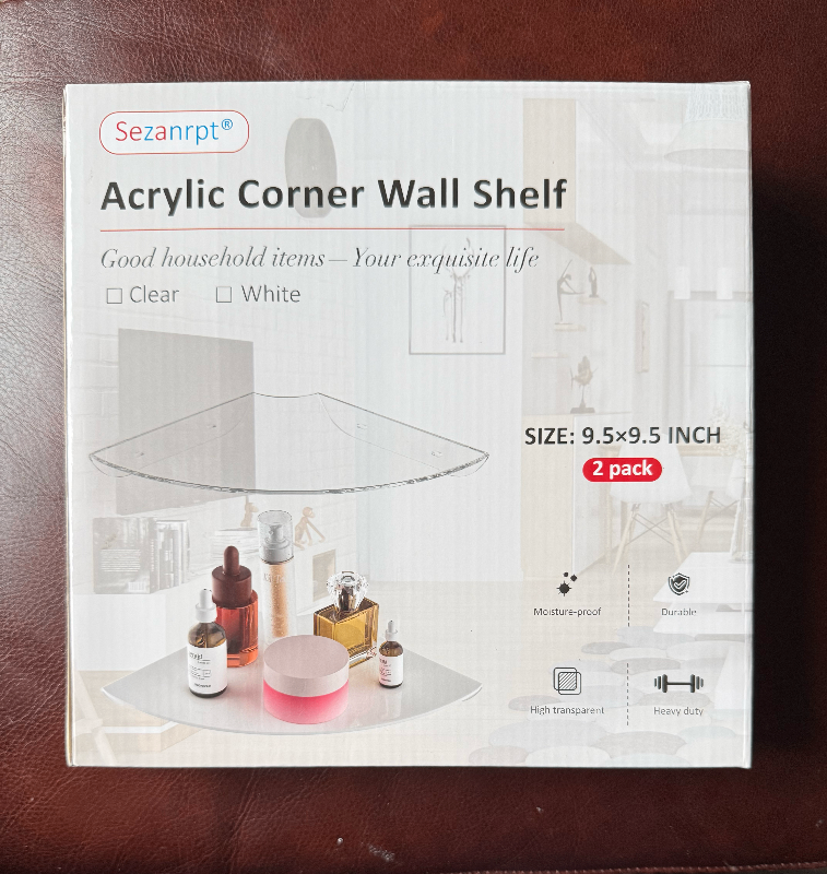ACRYLIC CORNER SHELVES