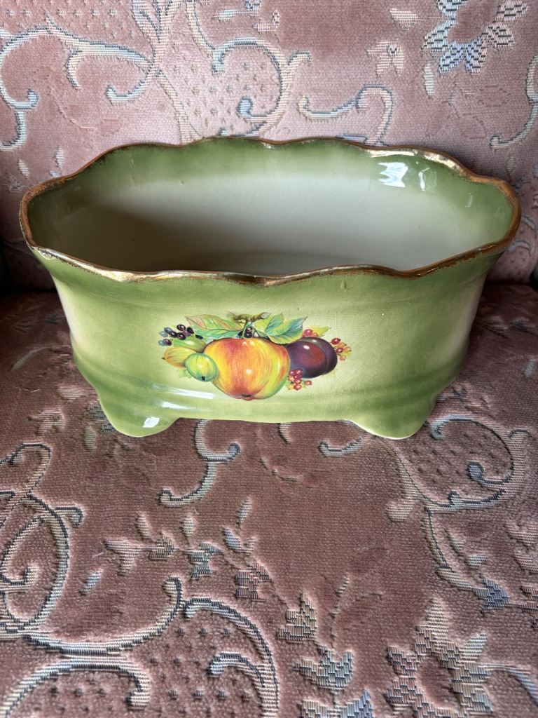 Vintage Staffordshire ironstone jardiniere 