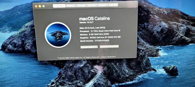 Apple iMac (21.5-inch, Late 2012) – macOS Catalina, £80.00 for Sale