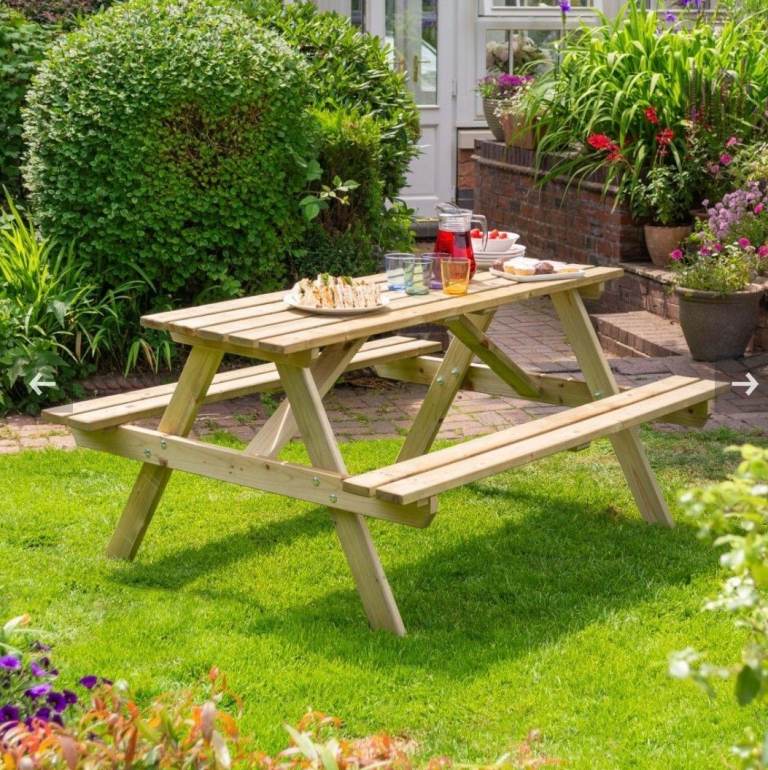 Wooden 6 seater- Picnic Table