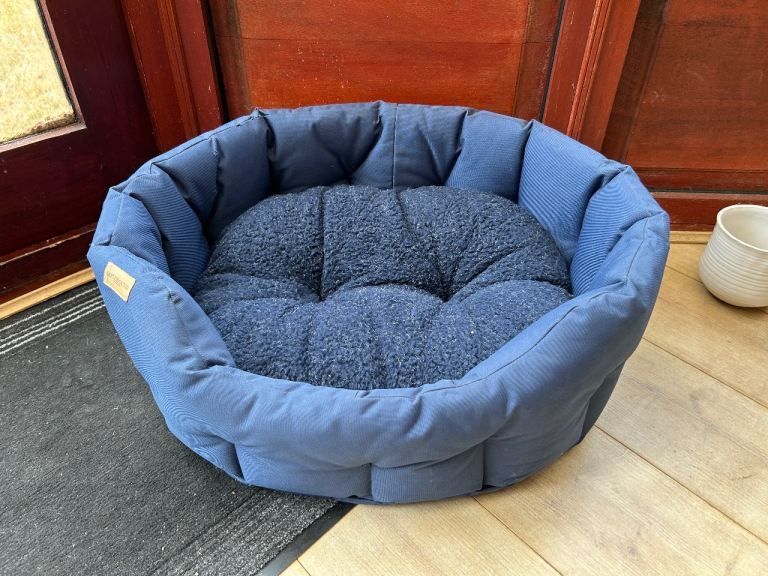 Blue earthbound dog bed
