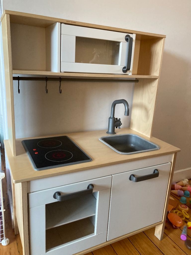 IKEA kids kitchen with accessories and food