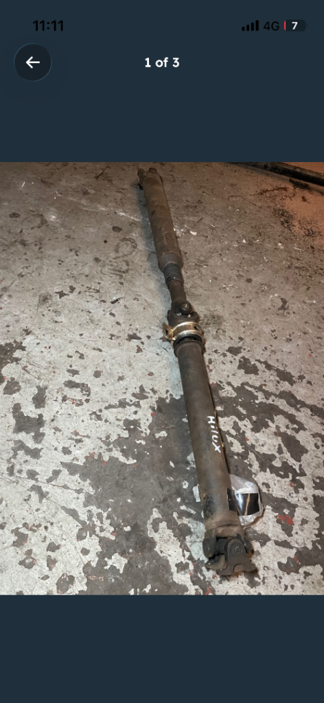 Toyota hilux propshaft recon 