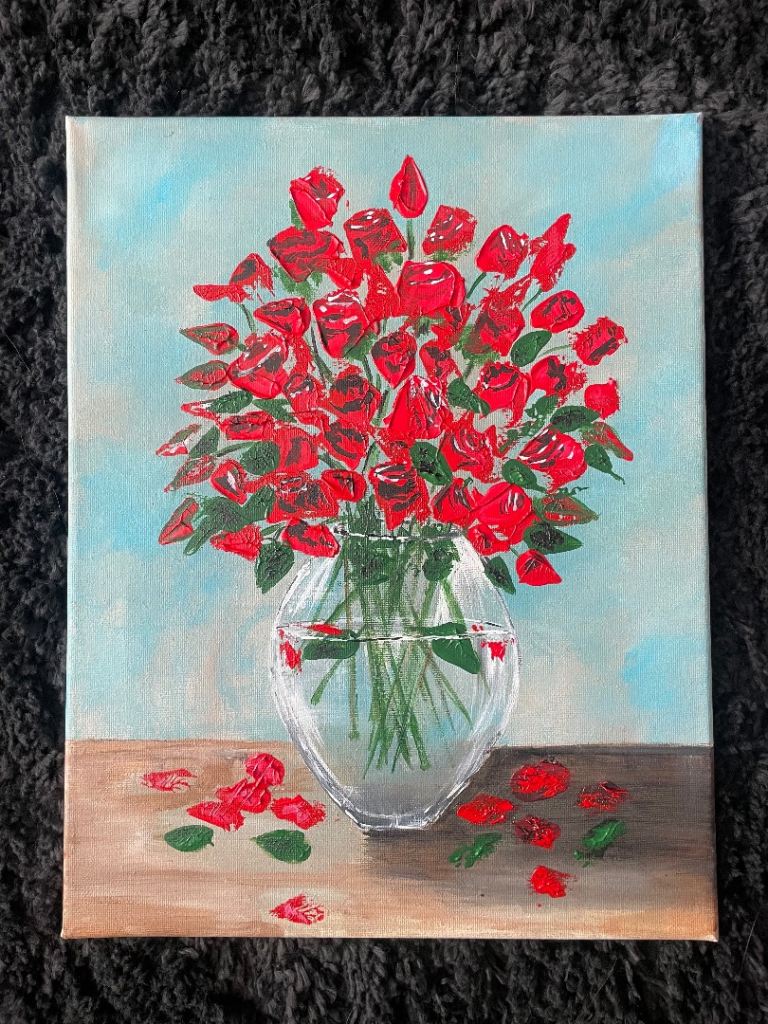 An original abstract acrylic painting 