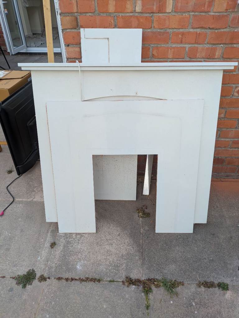 White marble fire surround 