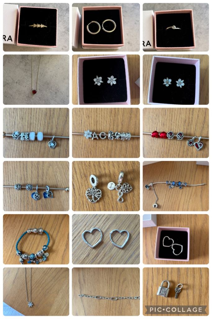 Selection of Pandora Jewellery - Rings, Earrings, Charms, Bracelets
