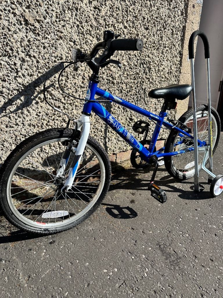 Apollo switch kids bike with stabilisers and handle