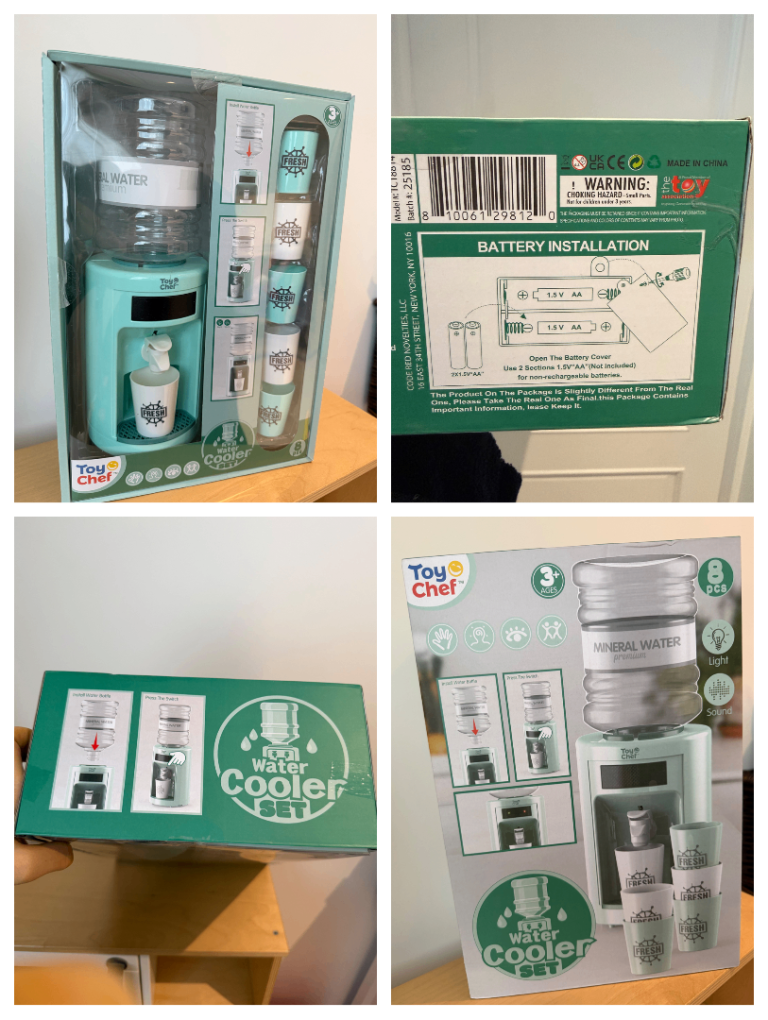 Toy chef water cooler set (brand new)