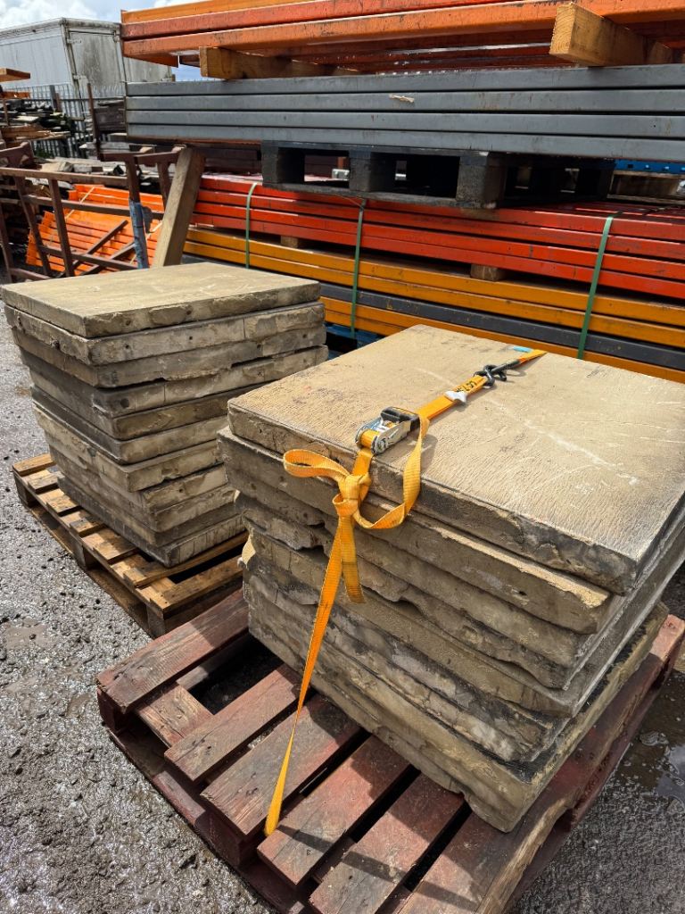 Reclaimed natural stone paving flags 