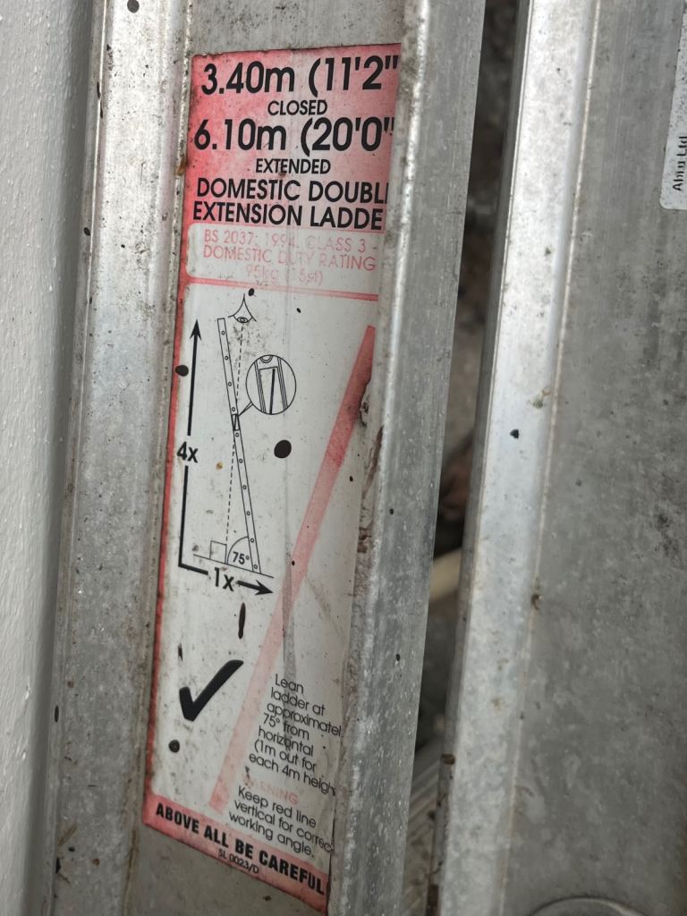 20ft aluminium extension ladder