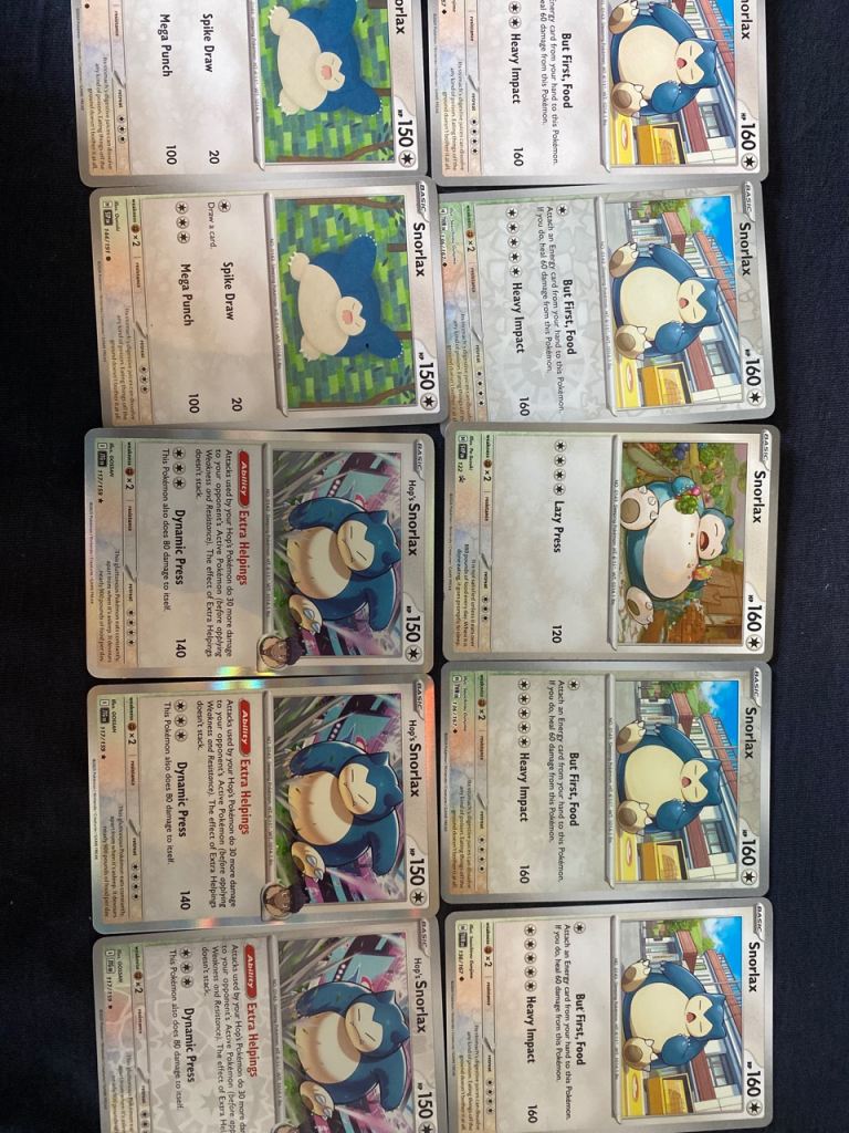 Snorlax pokemon cards