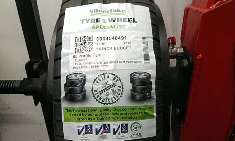 175-65-R14 82h Everton Orrix 6mm Partworn Pressure Tested Tyre