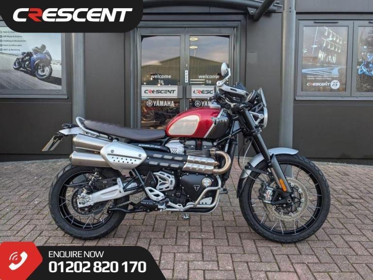 TRIUMPH SCRAMBLER 1200 XC GOLD LINE EDITION 2022 - OHLINS - HEATED GRIPS - BARS