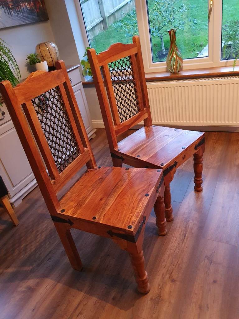image for Set of six Jali Dining Chairs