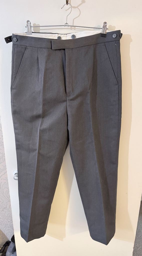 Mens Handmade Wool Blend Suit Trousers Size W36 L27