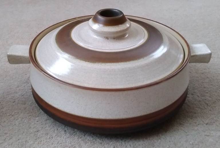 Denby Potters Wheel 1970s Casserole / Serving Dish with Lid 8 inches