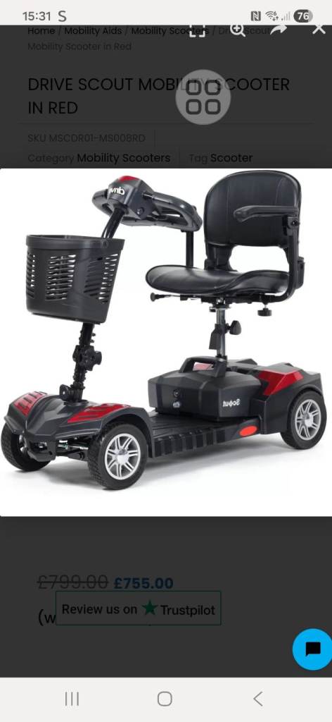 Drive Scout Mobility Scooter