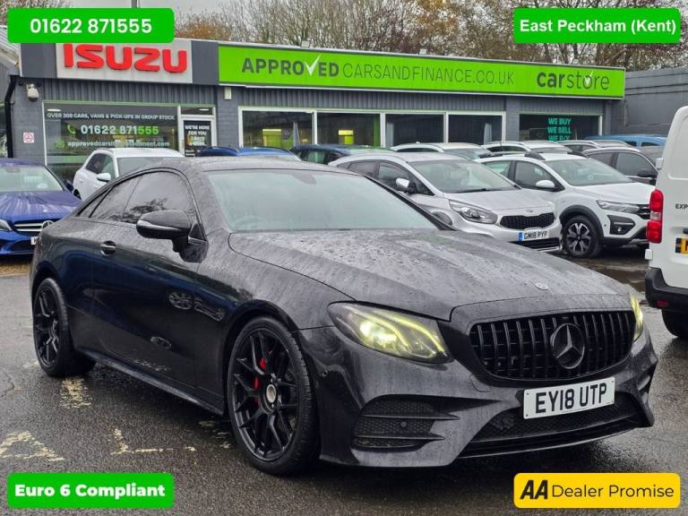 2018 Mercedes-Benz E Class Black E220d AMG Line Coupe, 45,000 miles, Full Service History, Automa...