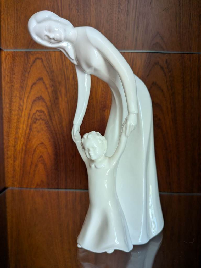 Royal Doulton Figurine - Mother and Child, White Ceramic