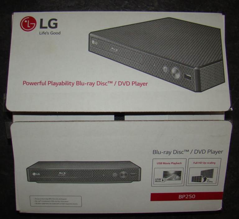 LG. BP 250 Model. Blu-Ray Disc/DVD Player. Remote Control. Original Retail Packaging.