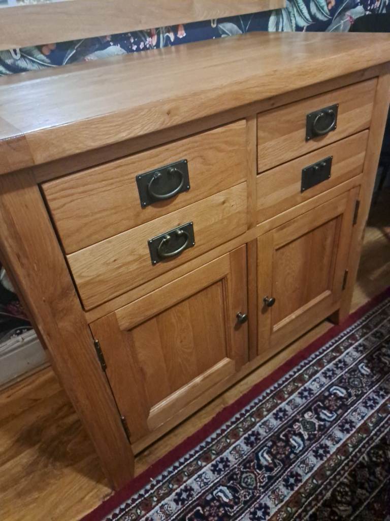 Solid oak sideboard 100cm 90cm 55cm 