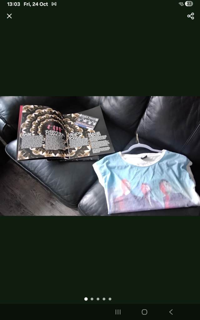 Take that t shirt and tour programme and ticket