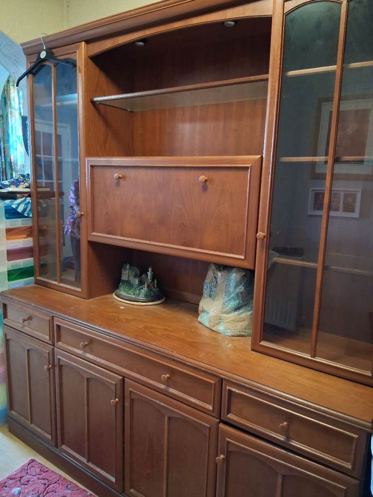 Large Wooden Display Cabinet Fair Condition