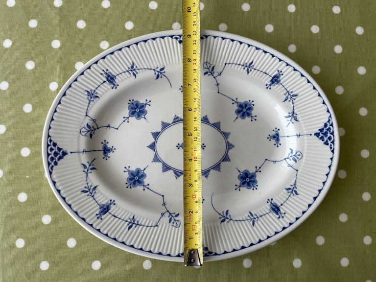 Masons ‘Blue Denmark’ Blue & White China Oval Dinner Plates in VGC ...