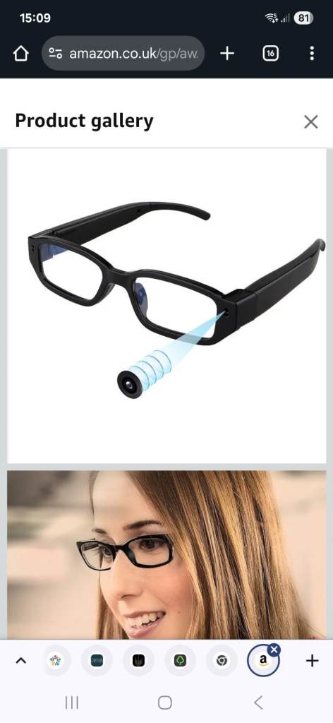 Spy Camera Glasses with Video Digital Camcorder Support Up to 32GB TF Card Fashion 1080P